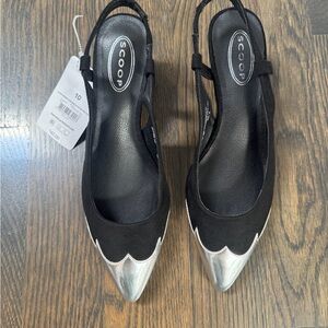 Scoop - Black and Silver Heels - Size 10 (NWT)